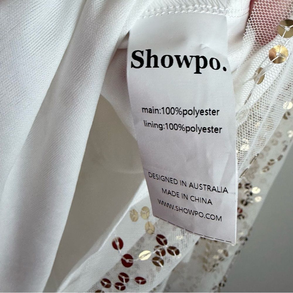 Showpo Greiz Halter Neck Sequin Tulle Mini Dress - Picture 7 of 9